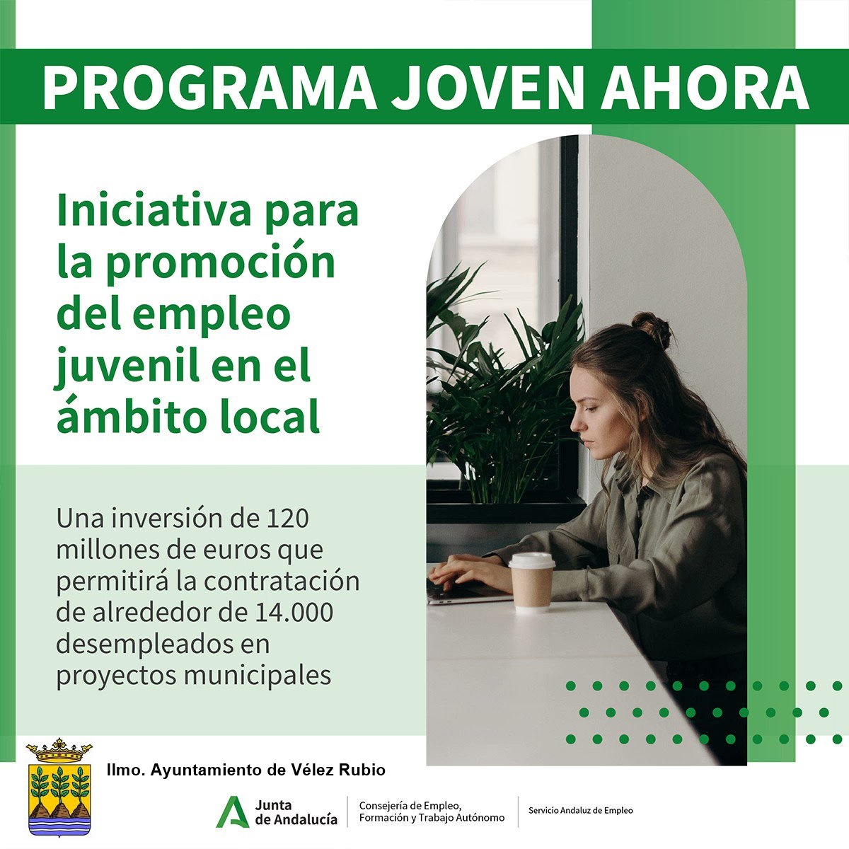 PLAN DE EMPLEO JOVEN AHORA  EN VÉLEZ RUBIO.
